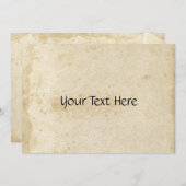 uitnodiging voor Antiek gekleurd papier (Voorkant / Achterkant)