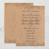 Uitnodiging voor Antiek grensbruiloft (Voorkant / Achterkant)