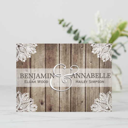 Uitnodiging voor Antiek houtwacht in Rustisch land (Staand voorkant)