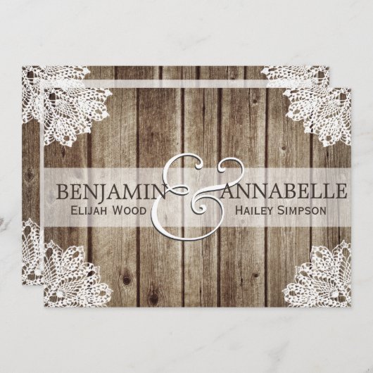 Uitnodiging voor Antiek houtwacht in Rustisch land (Voorkant / Achterkant)