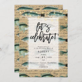  uitnodiging voor antiek visteverjaardag