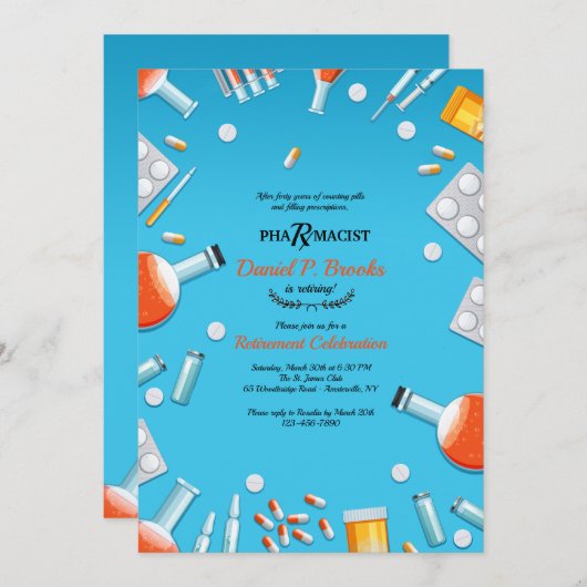 Uitnodiging voor apotheker (Voorkant / Achterkant)