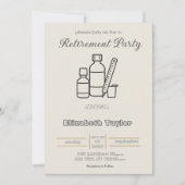 Uitnodiging voor apothekerspensioenfeest (Voorkant)