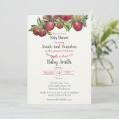 Uitnodiging voor Apple Orchard Baby Shower (Staand voorkant)