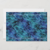 uitnodiging voor Aqua Blue Wedding (Achterkant)