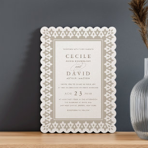 Uitnodiging voor Arabesque Wedding Champagne Shi