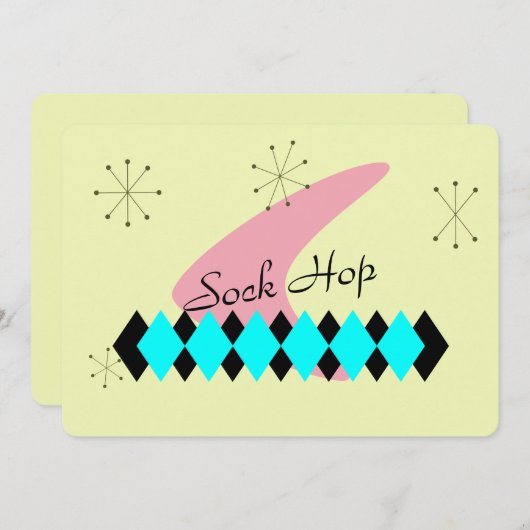 Uitnodiging voor atoomtijdperk (Voorkant / Achterkant)