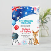 Uitnodiging voor Australia Day-feest (Staand voorkant)