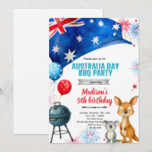 Uitnodiging voor Australia Day-feest (Voorkant / Achterkant)