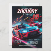 Uitnodiging voor autoverjaardag | Racing Invite (Voorkant)