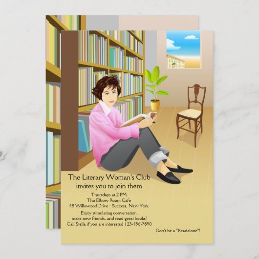 Uitnodiging voor Avid Reader Book Club (Voorkant / Achterkant)