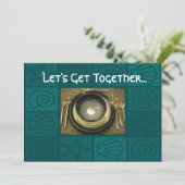 Uitnodiging voor avondeten (Staand voorkant)