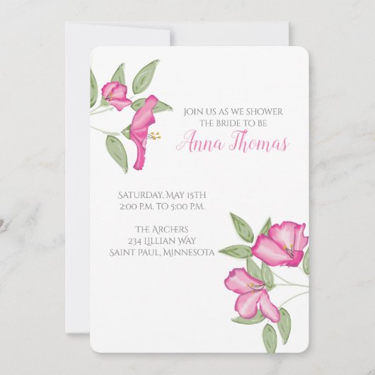 Uitnodiging voor Azalea Wedding (Voorkant)