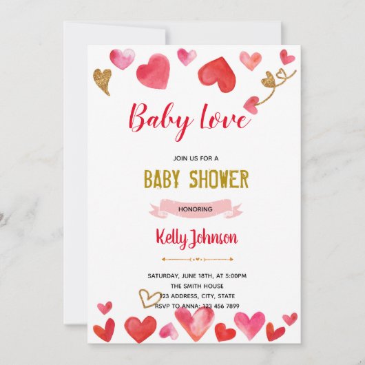 uitnodiging voor baby (Voorkant)