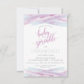 Uitnodiging voor baby - Aanpassen, Meisje, Roze (Voorkant)