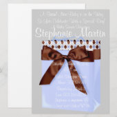 Uitnodiging voor baby-bakketdouches (Voorkant / Achterkant)