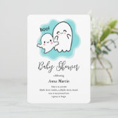 Uitnodiging voor baby Boo Ghost Shower (Staand voorkant)