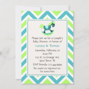 Uitnodiging voor baby Boy van Modern Couple