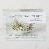 Uitnodiging voor baby Breath & Tea Cup (Voorkant / Achterkant)