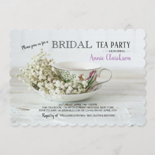 Uitnodiging voor baby Breath & Tea Cup