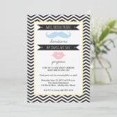 Uitnodiging voor baby geslacht onthulling feest (Staand voorkant)