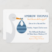 Uitnodiging voor Baby in winkel/Baby (Voorkant / Achterkant)