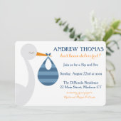 Uitnodiging voor Baby in winkel/Baby (Staand voorkant)