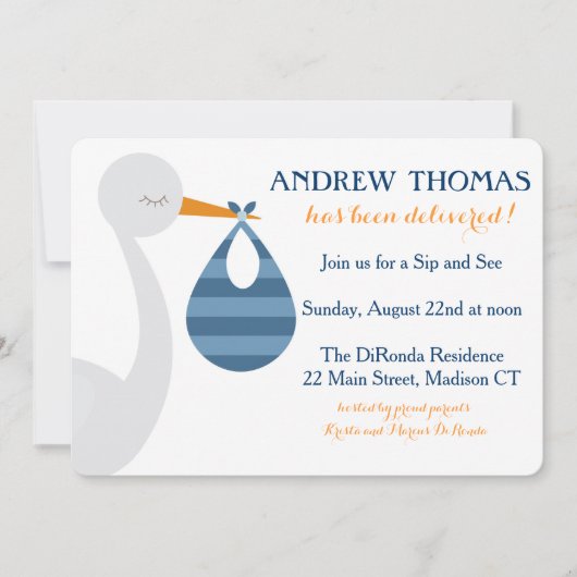 Uitnodiging voor Baby in winkel/Baby (Voorkant)