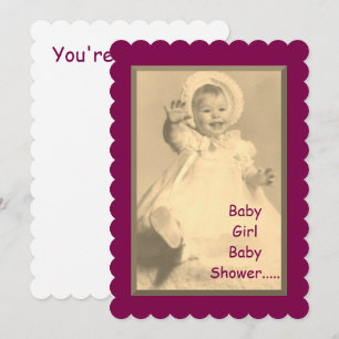 Uitnodiging voor Baby Meisje Douche