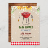 Uitnodiging voor baby Q-shower (Voorkant / Achterkant)