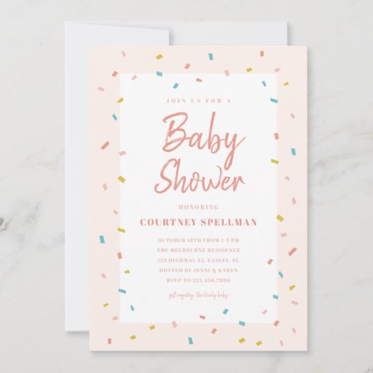Uitnodiging voor baby shower (Voorkant)