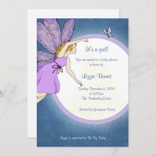 uitnodiging voor Baby shower (Voorkant / Achterkant)