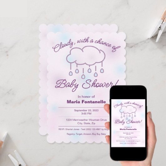 Uitnodiging voor baby shower