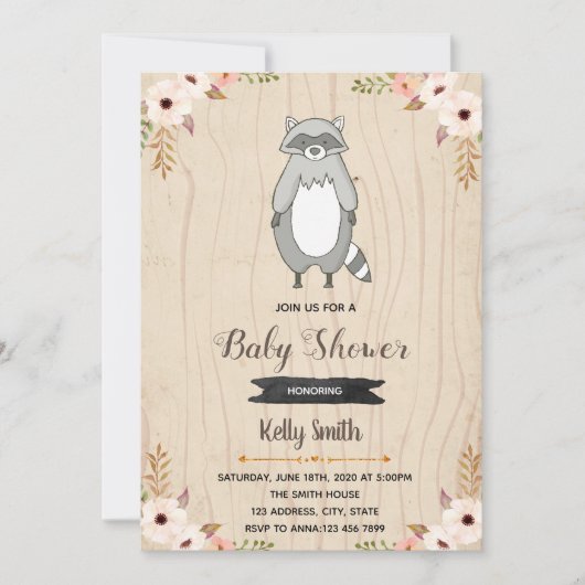 Uitnodiging voor baby shower (Voorkant)