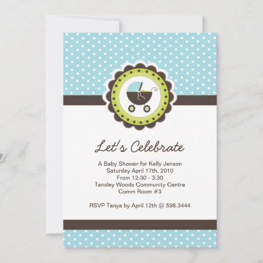 Uitnodiging voor Baby shower (Voorkant)