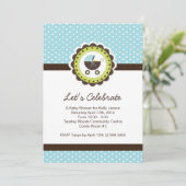 Uitnodiging voor Baby shower (Staand voorkant)