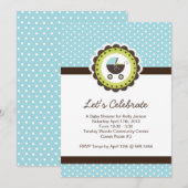 Uitnodiging voor Baby shower (Voorkant / Achterkant)