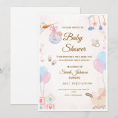 Uitnodiging voor baby shower (Voorkant / Achterkant)