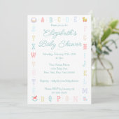Uitnodiging voor baby shower (Staand voorkant)