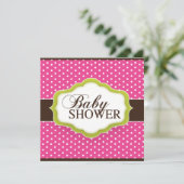 Uitnodiging voor Baby shower (Staand voorkant)