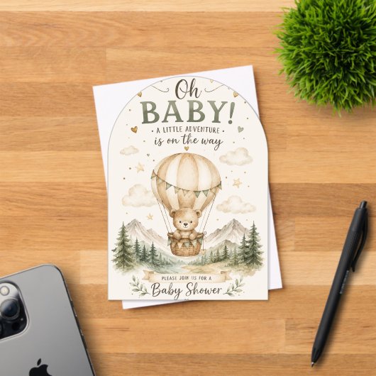 Uitnodiging voor Baby Shower Avontuur (Insitu (Uitnodiging))