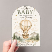 Uitnodiging voor Baby Shower Avontuur (Insitu (Draagbaar))