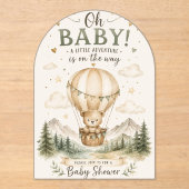 Uitnodiging voor Baby Shower Avontuur (Voorkant)