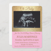 Uitnodiging voor baby shower - Baby Sonogram (Voorkant / Achterkant)