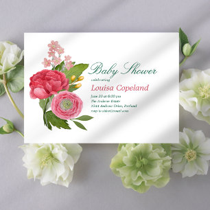Uitnodiging voor Baby shower boeket