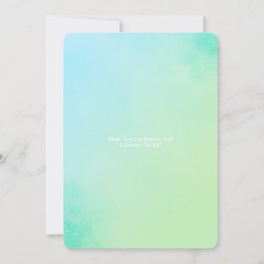 Uitnodiging voor Baby shower boeket (Achterkant)