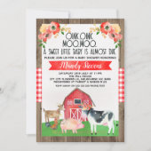 uitnodiging voor baby shower-boerderij (Voorkant)