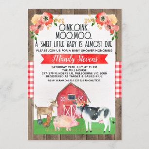 uitnodiging voor baby shower-boerderij