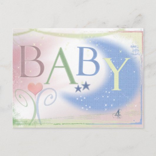 uitnodiging voor baby shower-briefkaart (Voorkant)