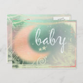 uitnodiging voor baby shower-briefkaart (Voorkant / Achterkant)